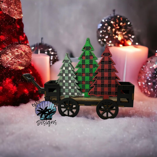 Christmas Tree Trio Wagon Set