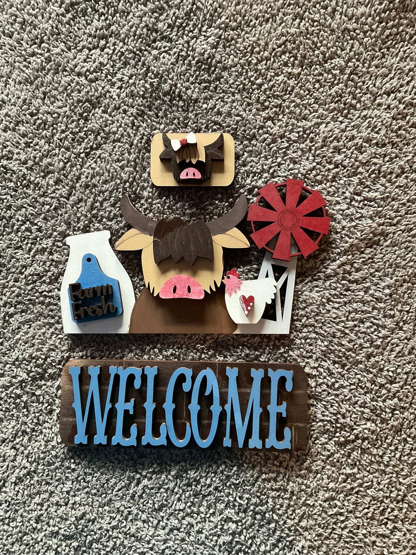 Welcome Cow Truck Insert