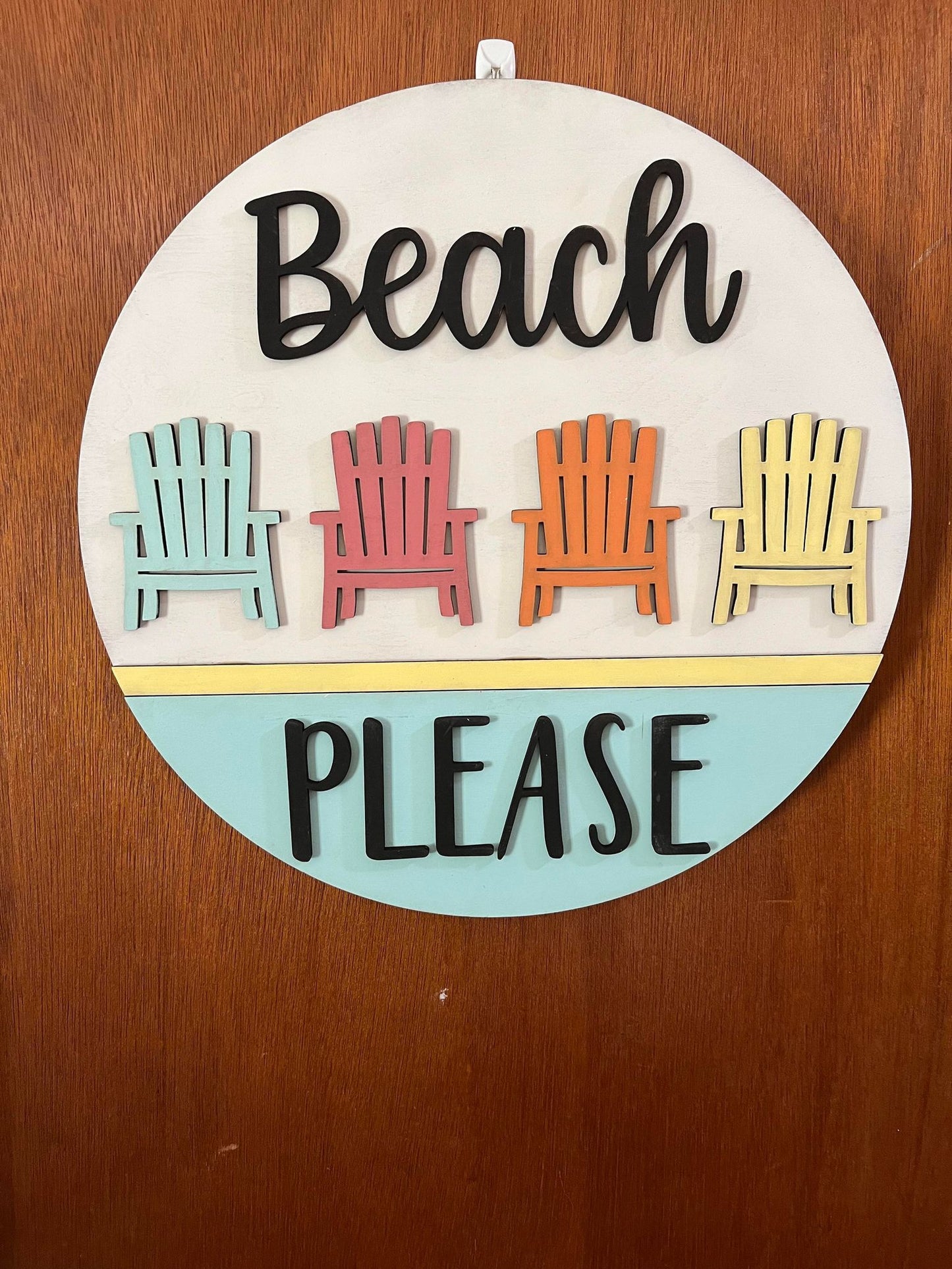 Beach Please Door Hanger