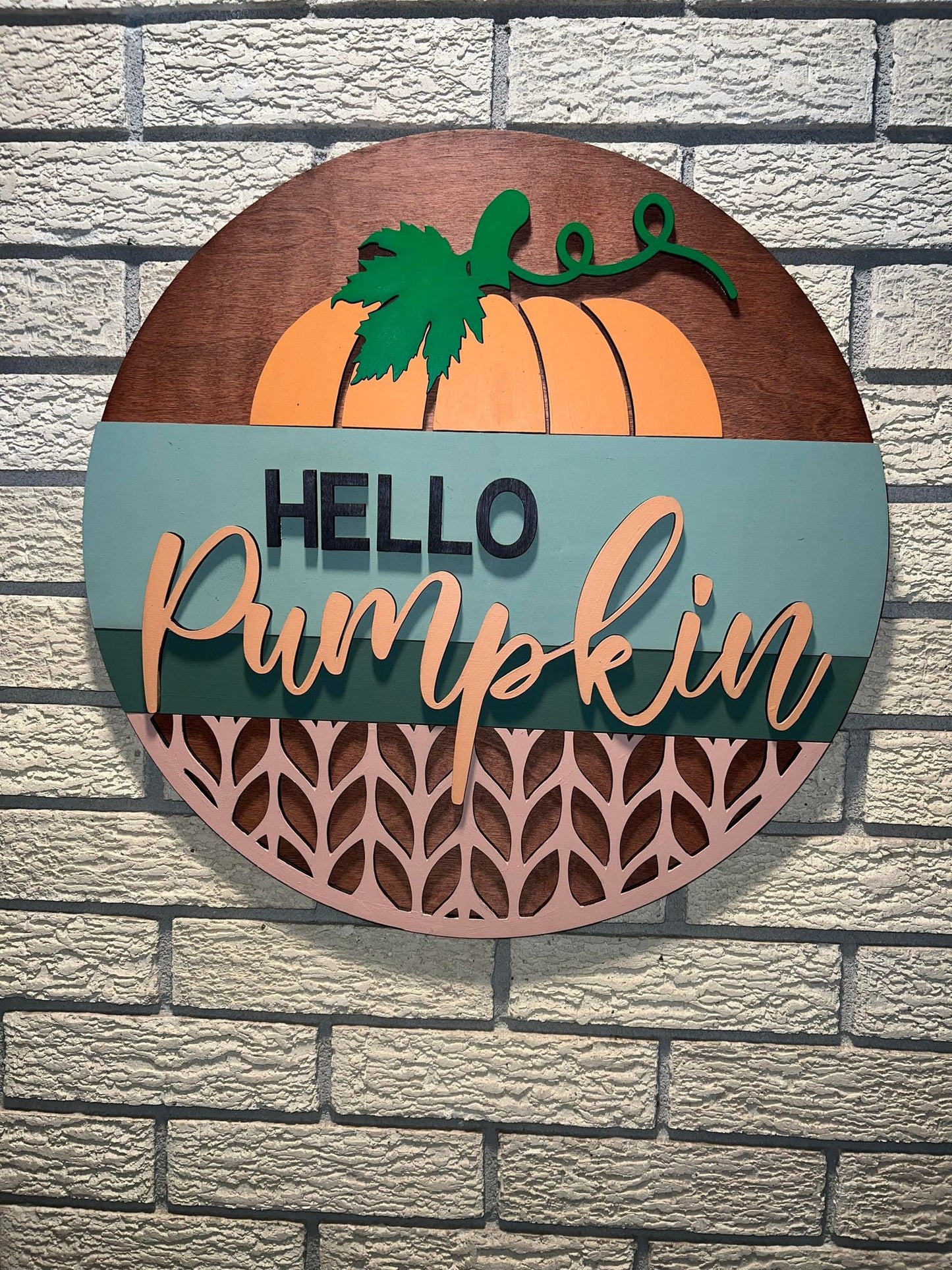 Hello Pumpkin door hanger