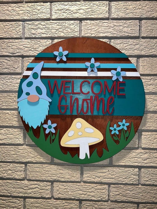 Welcome Gnome Door Hanger