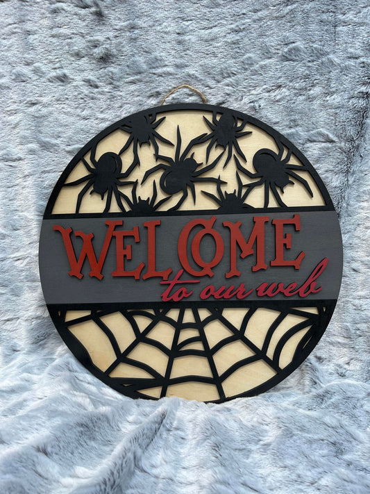 Welcome To Our Web Door Hanger
